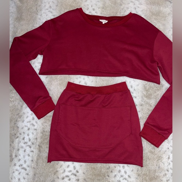 Mistress Rocks ‘Angel Cake’ Raspberry Sweatshirt Two Piece Set - Picture 1 of 8